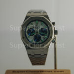 Audemars Piguet Royal Oak Chronograph 26315ST Steel Model Silver Grande Tapisserie Dial Blue Sub-dials Steel Bracelet 38mm Replica Watches - 2