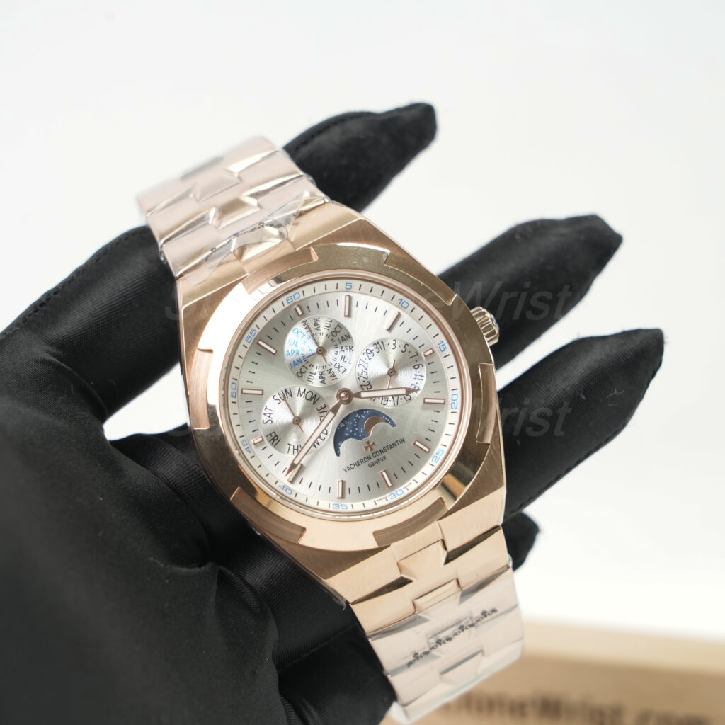 Vacheron Constantin Overseas 4300V/120R-B064 Rose Gold White Dial Rose Gold Bezel Rose Gold Bracelet 41.5mm Replica Watches - 3