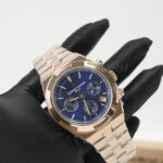 Vacheron Constantin Overseas Chronograph 5500V/110R-B732 Rose Gold Blue Dial Rose Gold Bezel Rose Gold Bracelet 42.5mm Replica Watches - 3