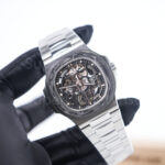 Patek Philippe Nautilus 5711 "The Pearl Project" Steel Skeleton Dial Carbon Fiber Bezel Steel Bracelet 40mm Replica Watches - 3