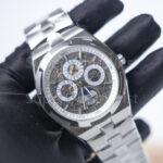 Vacheron Constantin Overseas 4300V/120G-B945 Steel Skeleton Perpetual Calendar Dial Steel Bezel Steel Bracelet 41.5mm Replica Watches - 3