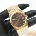 Vacheron Constantin Historiques 222 Yellow Gold Brown Sunburst Dial Yellow Gold Bezel Yellow Gold Hexagonal Bracelet 37mm Replica Watches - 3