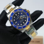 Rolex Submariner Date Two-Tone Blue Dial Blue Ceramic Bezel Oyster Bracelet 41mm Replica Watches - 3