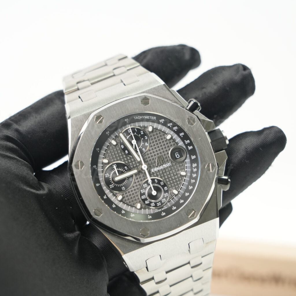 Audemars Piguet Royal Oak Offshore Steel Model Chronograph Grey Tapisserie Dial Steel Bracelet 42mm Replica Watches - 3