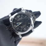Panerai Luminor Marina PAM01312 Steel Model Black Dial Black Leather Strap 44mm Replica Watches - 3