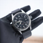 IWC Pilot's Watch Automatic TOP GUN Steel Model Black Dial Black Leather Strap 41mm Replica Watches - 3