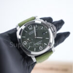 Panerai Luminor Marina eSteel PAM01356 Verde Smeraldo Green Gradient Dial Fabric Strap 44mm Replica Watches - 3