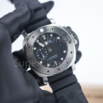 Panerai Submersible PAM00973 Steel Black Dial Brushed Steel Bezel Black Rubber Strap 42mm Replica Watches - 3
