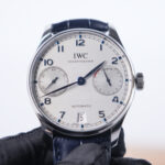 IWC Portugieser Automatic 7 Days Steel Model White Dial Blue Crocodile Leather Strap 42mm Replica Watches - 3