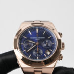 Vacheron Constantin Overseas Chronograph 5500V/110R-B732 Rose Gold Blue Dial Rose Gold Bezel Rose Gold Bracelet 42.5mm Replica Watches - 4
