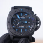 Panerai Submersible PAM01616 Carbotech Black Dial Carbon Fiber Dive Bezel Black Rubber Strap 47mm Replica Watches - 4