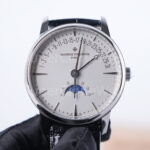 Vacheron Constantin Patrimony 4010U/000G-B330 Steel Silver Opaline Dial Steel Bezel Black Leather Strap 42.5mm Replica Watches - 4