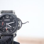 Panerai Luminor Luna Rossa GMT PAM01096 Titanium Scafotech Dial Carbotech Bezel Grey Fabric Strap 42mm Replica Watches - 5