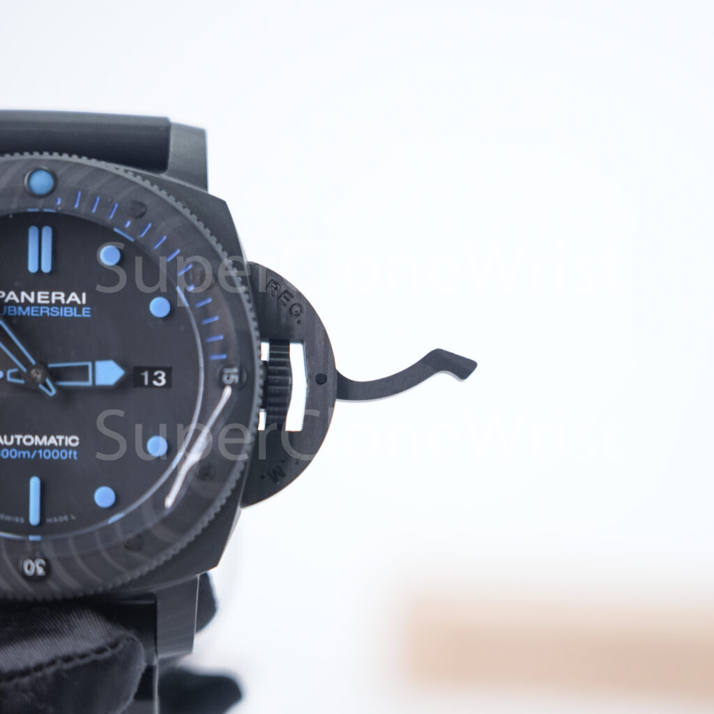 Panerai Submersible PAM01616 Carbotech Black Dial Carbon Fiber Dive Bezel Black Rubber Strap 47mm Replica Watches - 5