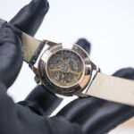 Vacheron Constantin Égérie 8005F/000R-B958 Rose Gold Pink-Purple Guilloché Dial Diamond Bezel Grey Leather Strap 35mm Replica Watches - 6