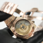 Vacheron Constantin Overseas Chronograph 5500V/110R-B732 Rose Gold Blue Dial Rose Gold Bezel Rose Gold Bracelet 42.5mm Replica Watches - 7