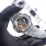 Patek Philippe Nautilus 5711 "The Pearl Project" Steel Skeleton Dial Carbon Fiber Bezel Steel Bracelet 40mm Replica Watches - 7