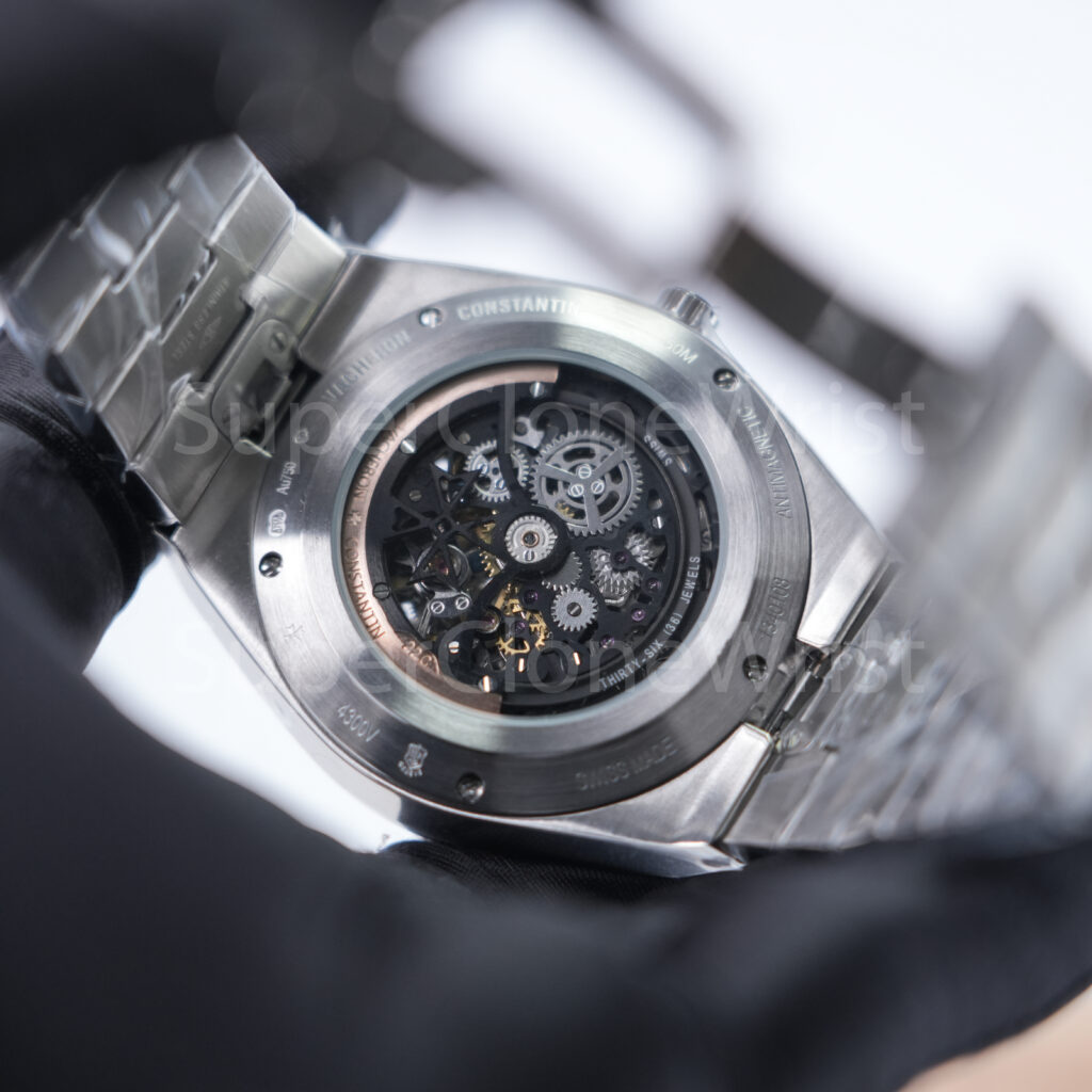 Vacheron Constantin Overseas 4300V/120G-B945 Steel Skeleton Perpetual Calendar Dial Steel Bezel Steel Bracelet 41.5mm Replica Watches - 7