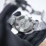 Audemars Piguet Royal Oak Chronograph 26315ST Steel Model Silver Grande Tapisserie Dial Blue Sub-dials Steel Bracelet 38mm Replica Watches - 7