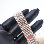 Rolex Day-Date 228235 Rose Gold Mother of Pearl Diamond Dial Fluted Bezel President Bracelet 40mm Replica Watches - 7