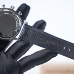 IWC Portugieser Chronograph Steel Model Silver Dial Blue Leather Strap 41mm Replica Watches - 7