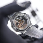 Patek Philippe Nautilus 5711 "The Pearl Project" Steel Skeleton Dial Carbon Fiber Bezel Steel Bracelet 40mm Replica Watches - 8