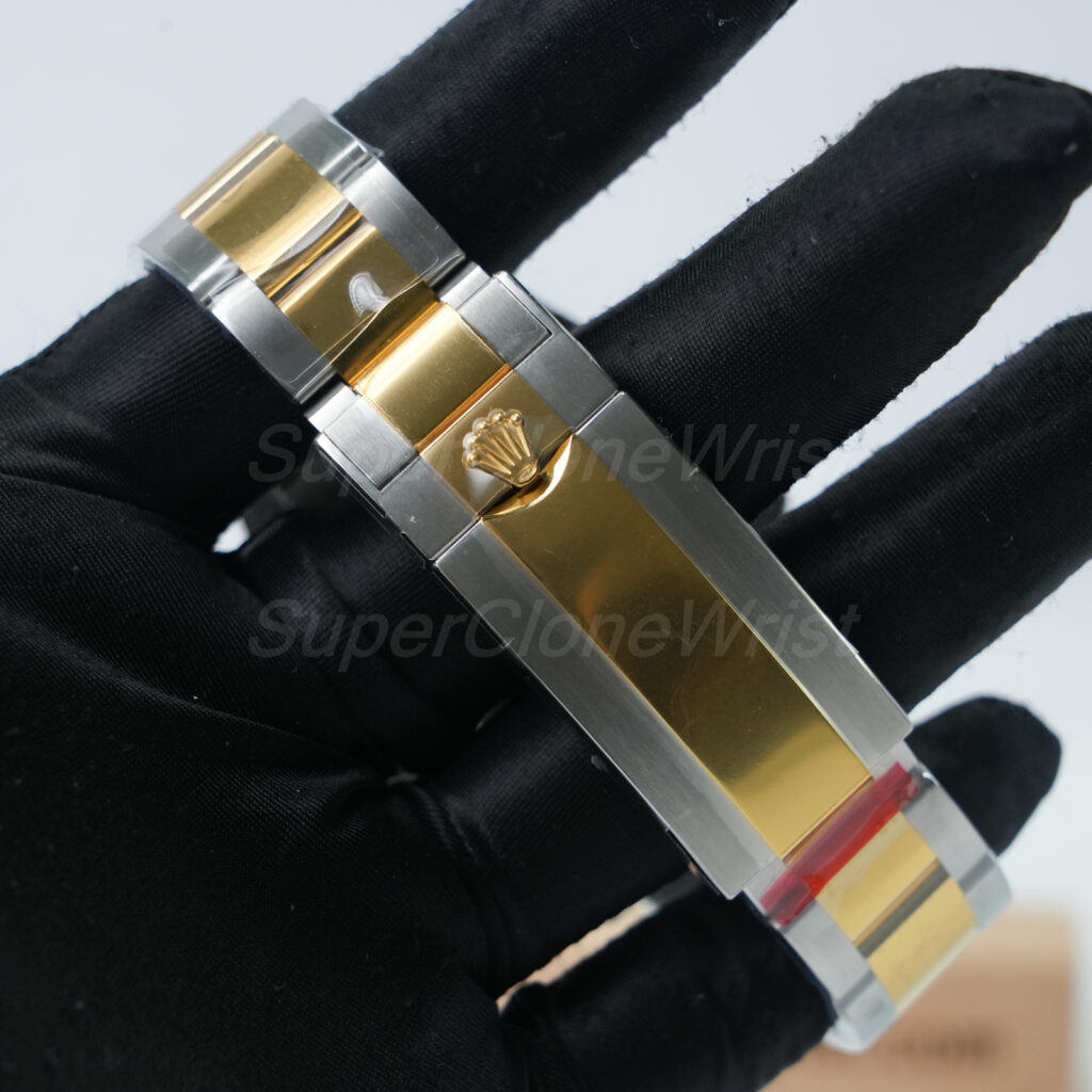 Rolex Submariner Date Two-Tone Blue Dial Blue Ceramic Bezel Oyster Bracelet 41mm Replica Watches - 8