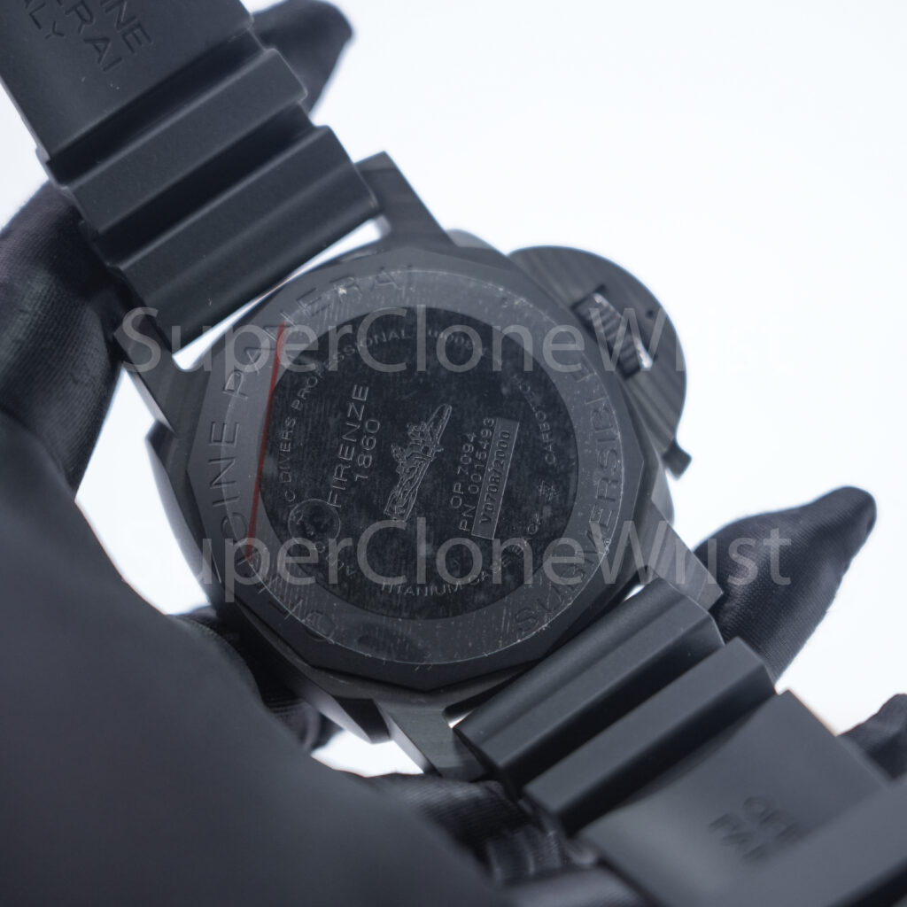 Panerai Submersible PAM01616 Carbotech Black Dial Carbon Fiber Dive Bezel Black Rubber Strap 47mm Replica Watches - 8