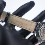 Vacheron Constantin Fiftysix 4000E/000A-B548 Steel Blue Dial Steel Polished Bezel Blue Leather Strap 40mm Replica Watches - 9