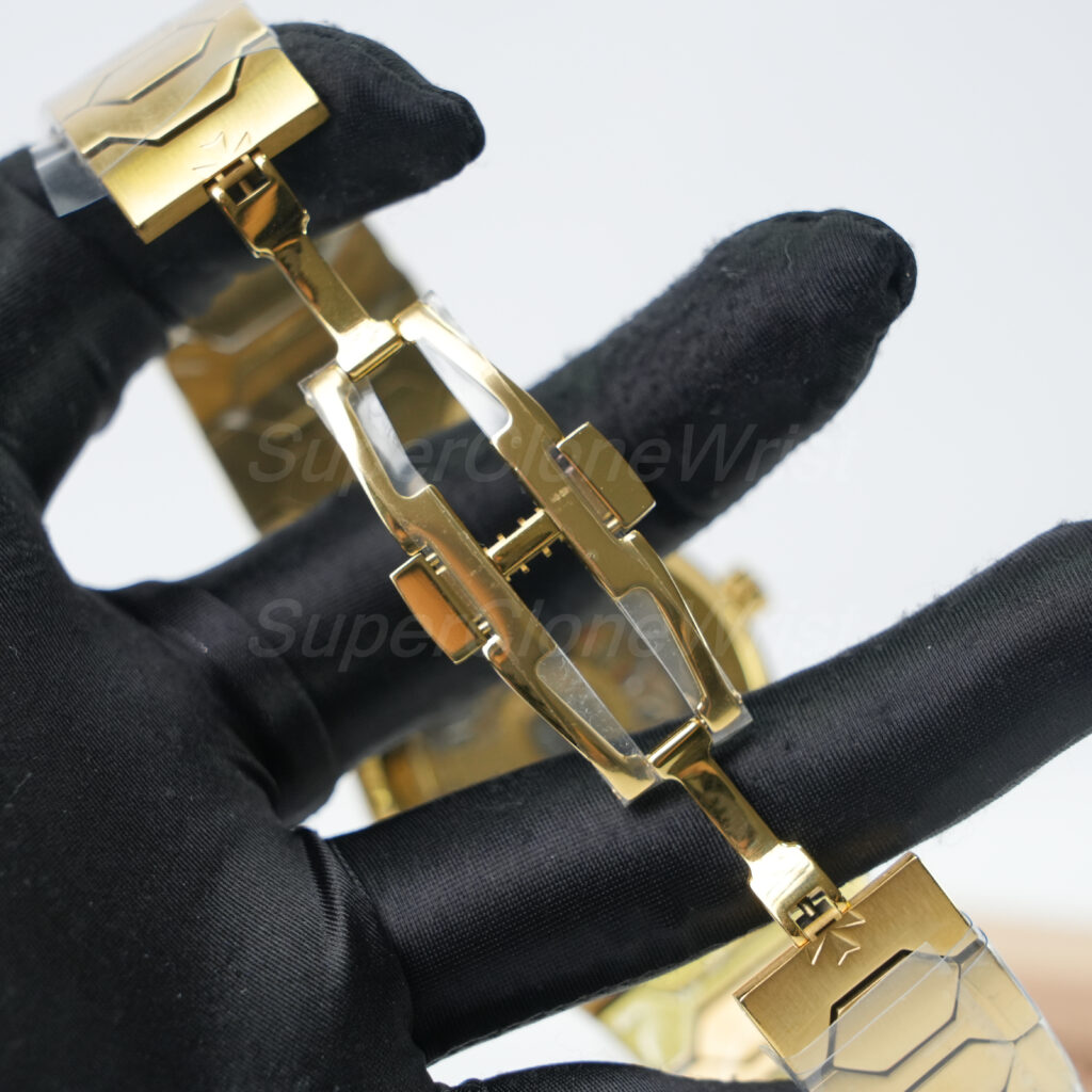 Vacheron Constantin Historiques 222 4200H/222J-B935 Yellow Gold Yellow Gold Dial Yellow Gold Bezel Yellow Gold Hexagonal Bracelet 37mm Replica Watches - 9