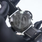 Panerai Luminor Marina PAM01312 Steel Model Black Dial Black Leather Strap 44mm Replica Watches - 9