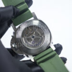 Panerai Submersible Verde Militare PAM01055 Steel Green Dial Green Rubber Strap 42mm Replica Watches - 9
