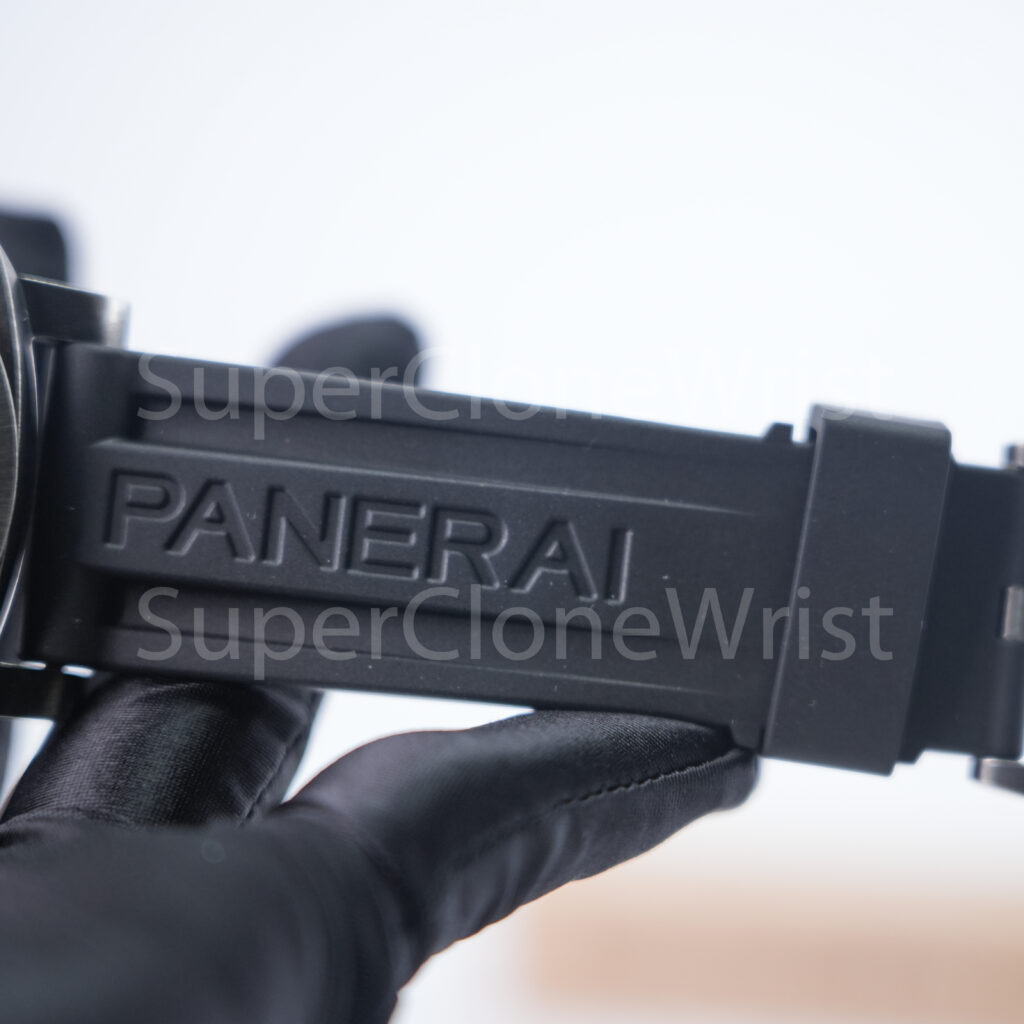 Panerai Luminor Marina Navy SEALs PAM01412 Brunito eSteel Grey-Black Gradient Dial Black Rubber Strap 44mm Replica Watches - 9